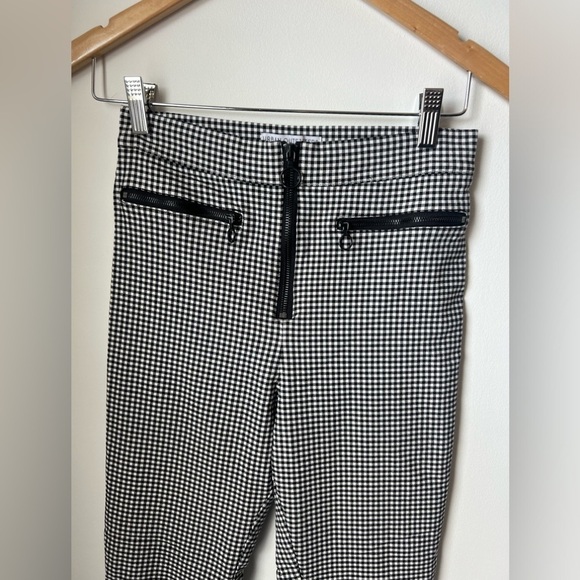 Urban Outfitters Susie High Rise Gingham Plaid Black White Pants sz 6 - Picture 14 of 16